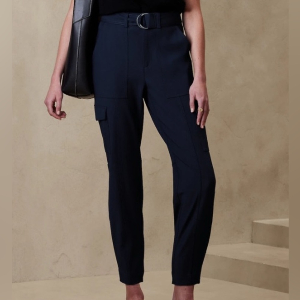 Banana Republic Black Denim Cargo Pants